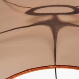 Bow 45cm Tobacco Velvet Cylinder Lampshade - thumbnail 3