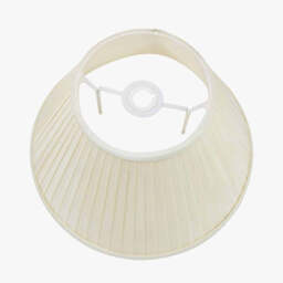 Bacall 50cm Almond Silk Knife Pleat Empire Lampshade - thumbnail 2