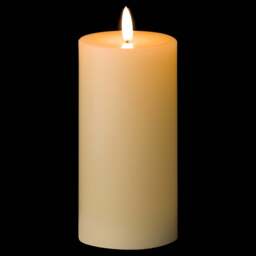 Luxe Collection Natural Glow 3 x 6 LED Cream Candle - thumbnail 3