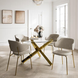 DORCHESTER WHEAT / GOLD DINING CHAIR (Set Of 2) - thumbnail 2
