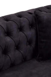 Sabrina Three Seat Grey Velvet Sofa - thumbnail 3