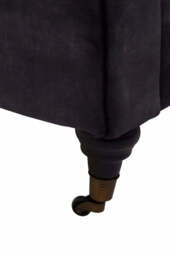 Sabrina Three Seat Grey Velvet Sofa - thumbnail 4