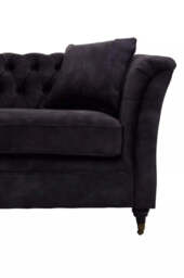 Sabrina Three Seat Grey Velvet Sofa - thumbnail 6