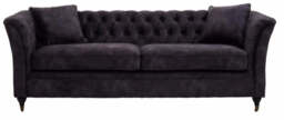 Sabrina Three Seat Grey Velvet Sofa - thumbnail 5