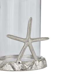 Silver Starfish Candle Hurricane Lantern - thumbnail 4