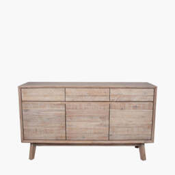 Kalmar Sand Wash Acacia Wood 3 Drawer 3 Door Sideboard - thumbnail 3