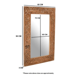 Artwork Mango Wood Mirror - thumbnail 3