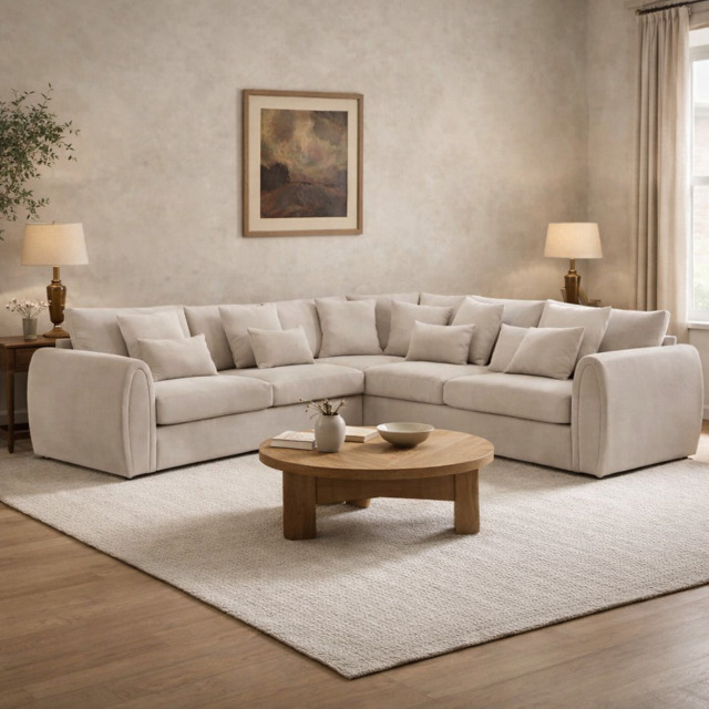 Mirabel Sofa Beige Large Corner - image 1
