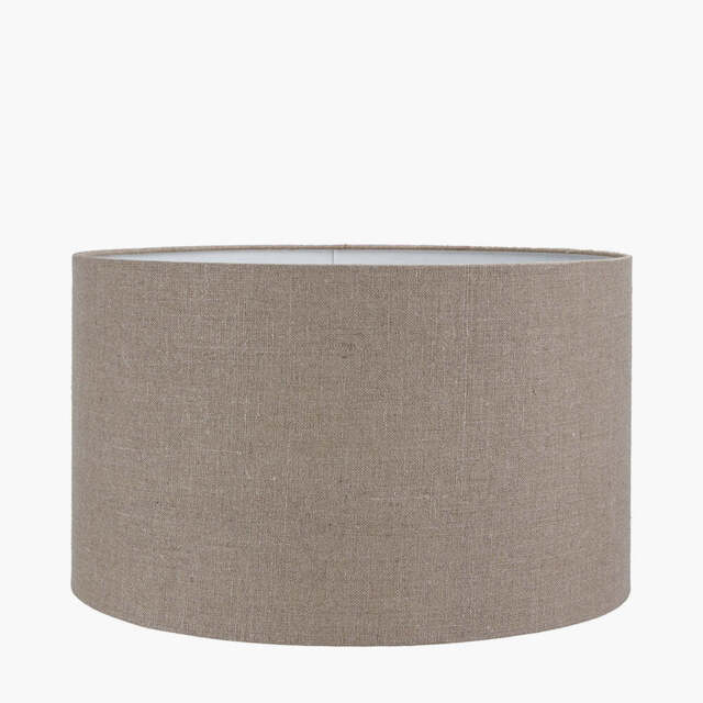 Edward 50cm Natural Linen Cylinder Lampshade - image 1