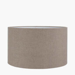 Edward 50cm Natural Linen Cylinder Lampshade - thumbnail 1