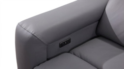 Dallas Grey Lay-Z-Boy Style Leather Power Recliner 3 Seater Sofa - thumbnail 5