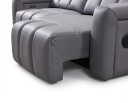 Dallas Grey Lay-Z-Boy Style Leather Power Recliner 3 Seater Sofa - thumbnail 4