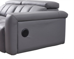 Dallas Grey Lay-Z-Boy Style Leather Power Recliner 3 Seater Sofa - thumbnail 6