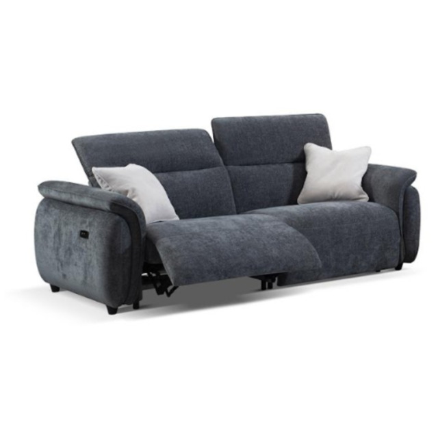Chelsea Electric Recliner Sofa Grey 3 Seater