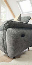 Chelsea Electric Recliner Sofa Grey 3 Seater - thumbnail 2