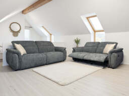 Chelsea Electric Recliner Sofa Grey 3 Seater - thumbnail 4