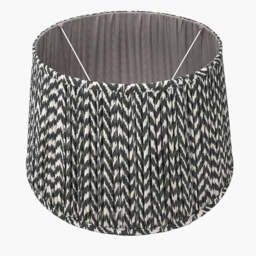 Vienna 30cm Black Chevron Mushroom Pleat Lampshade - thumbnail 3