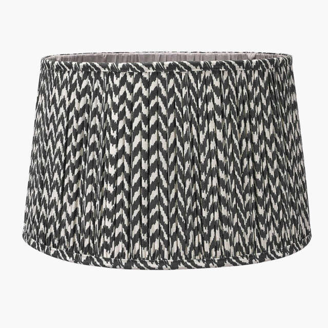 Vienna 50cm Black Chevron Mushroom Pleat Lampshade - image 1