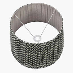 Vienna 50cm Black Chevron Mushroom Pleat Lampshade - thumbnail 3