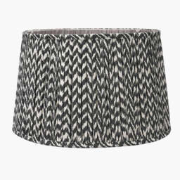 Vienna 50cm Black Chevron Mushroom Pleat Lampshade - thumbnail 1