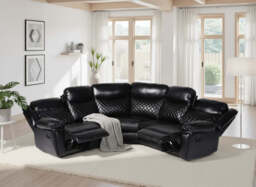 Myra Recliner Sofa Black Large Corner - thumbnail 4