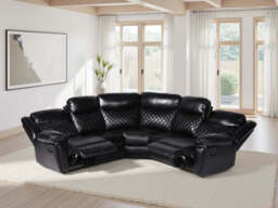 Myra Recliner Sofa Black Large Corner - thumbnail 5
