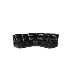 Myra Recliner Sofa Black Large Corner - thumbnail 2