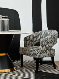 Regents Park Greek Key design Cutout Lounge Chair - thumbnail 4