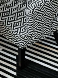 Regents Park Greek Key design Cutout Lounge Chair - thumbnail 5