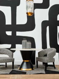 Regents Park Greek Key design Cutout Lounge Chair - thumbnail 2