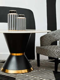 Regents Park Greek Key design Cutout Lounge Chair - thumbnail 3