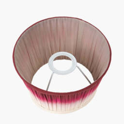 Scallop 25cm Red Ombre Soft Pleated Tapered Lampshade - thumbnail 3