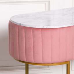 Pink Upholstered Dressing Table - thumbnail 6