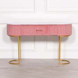 Pink Upholstered Dressing Table - thumbnail 5