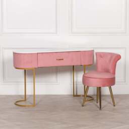 Pink Upholstered Dressing Table - thumbnail 3
