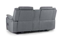 Galaxy Tech Recliner Grey Fabric 2 Seater Sofa - thumbnail 6