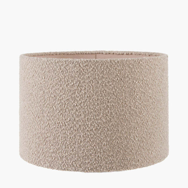 Rouen 50cm Taupe Boucle Cylinder Lampshade - image 1