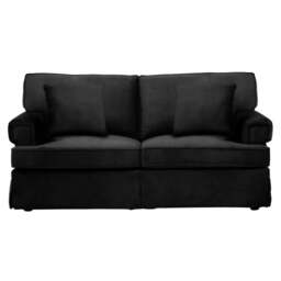Ralph Two Seat Black Velvet Sofa - thumbnail 3