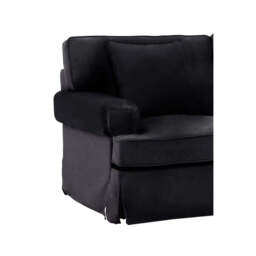 Ralph Two Seat Black Velvet Sofa - thumbnail 6