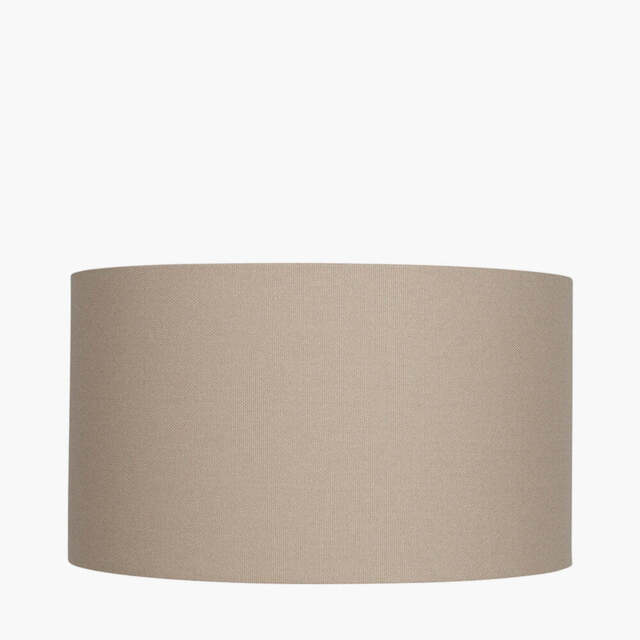 Henry 35cm Taupe Handloom Cylinder Lampshade - image 1