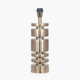 Elon Champagne Gold Metal Stacked Cylinder Table Lamp Base - thumbnail 1