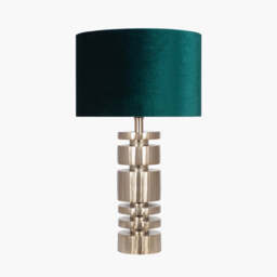 Elon Champagne Gold Metal Stacked Cylinder Table Lamp Base - thumbnail 4