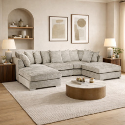 Bishop Scatterback Sofa Truffle U Shape Corner Morgan - Malvern - Somerford - Calix - Euphoria - Plush Style - thumbnail 1