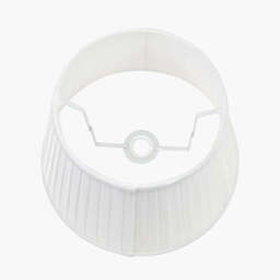Lyndon 30cm Ivory Silk Mix Knife Pleat Tapered Lampshade - thumbnail 3