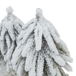 Small Snowy Fir Tree Duo On Wood Log - thumbnail 2