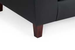 Sofa In A Box 3 Seater Black Faux Leather - thumbnail 5