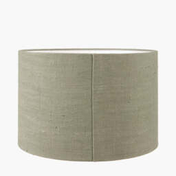 Edward 50cm Pistachio Green Linen Cylinder Lampshade - thumbnail 4
