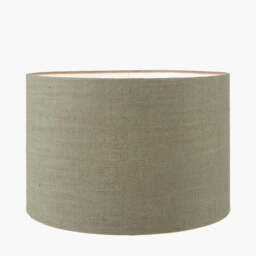 Edward 50cm Pistachio Green Linen Cylinder Lampshade - thumbnail 2