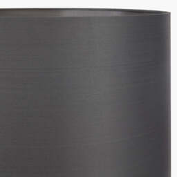 Zara 35cm Steel Grey Silk Lined Cylinder Lampshade - thumbnail 3