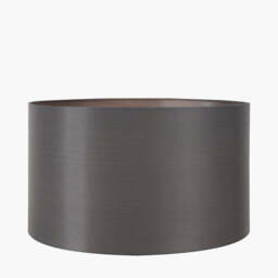 Zara 35cm Steel Grey Silk Lined Cylinder Lampshade - thumbnail 2